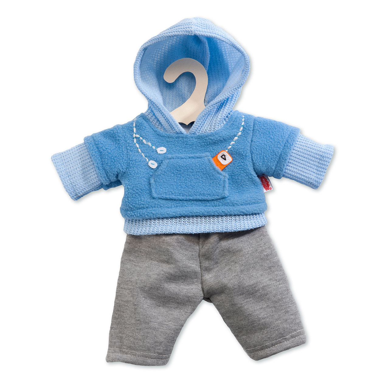 Poppen Jogging Outfit - Blauw, 28-33 cm Poppen Jogging Outfit - Blauw, 28-33 cm