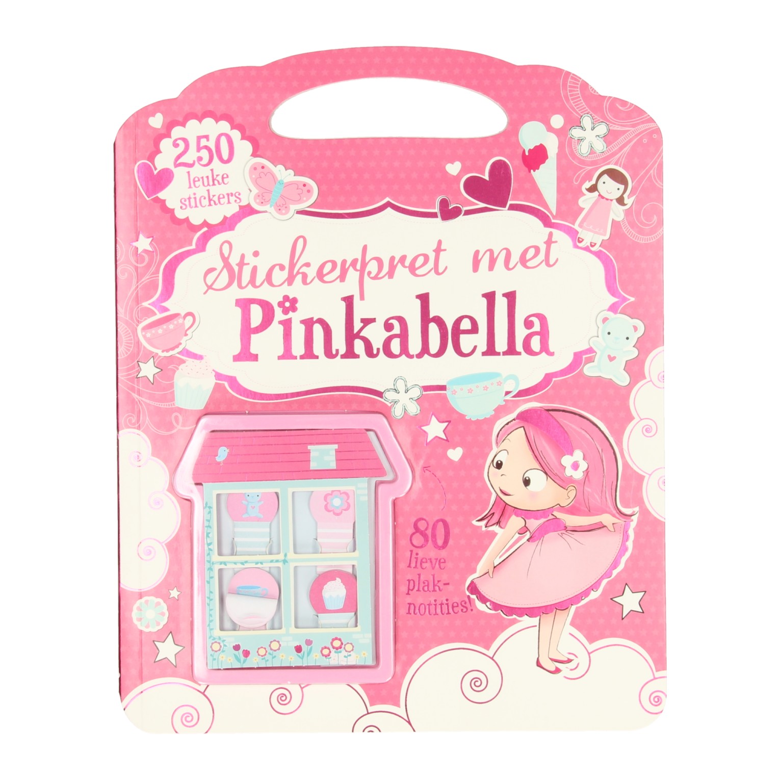 Pinkabella Stickerpret, 250 stickers & 80 plaknotities