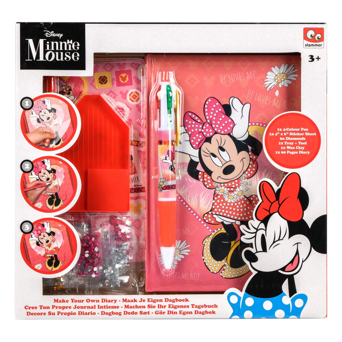 Minnie Mouse Dagboek Ontwerpset met Strass Steentjes