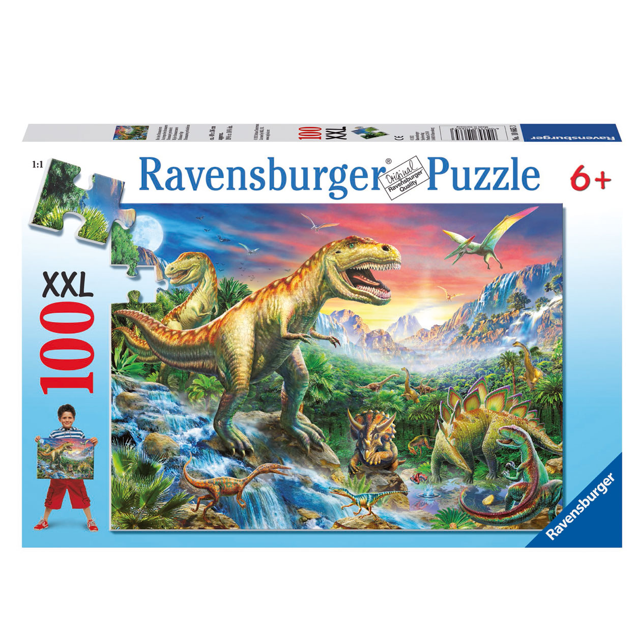 Bij de dinosaurussen, 100st. XXL Bij de dinosaurussen, 100st. XXL