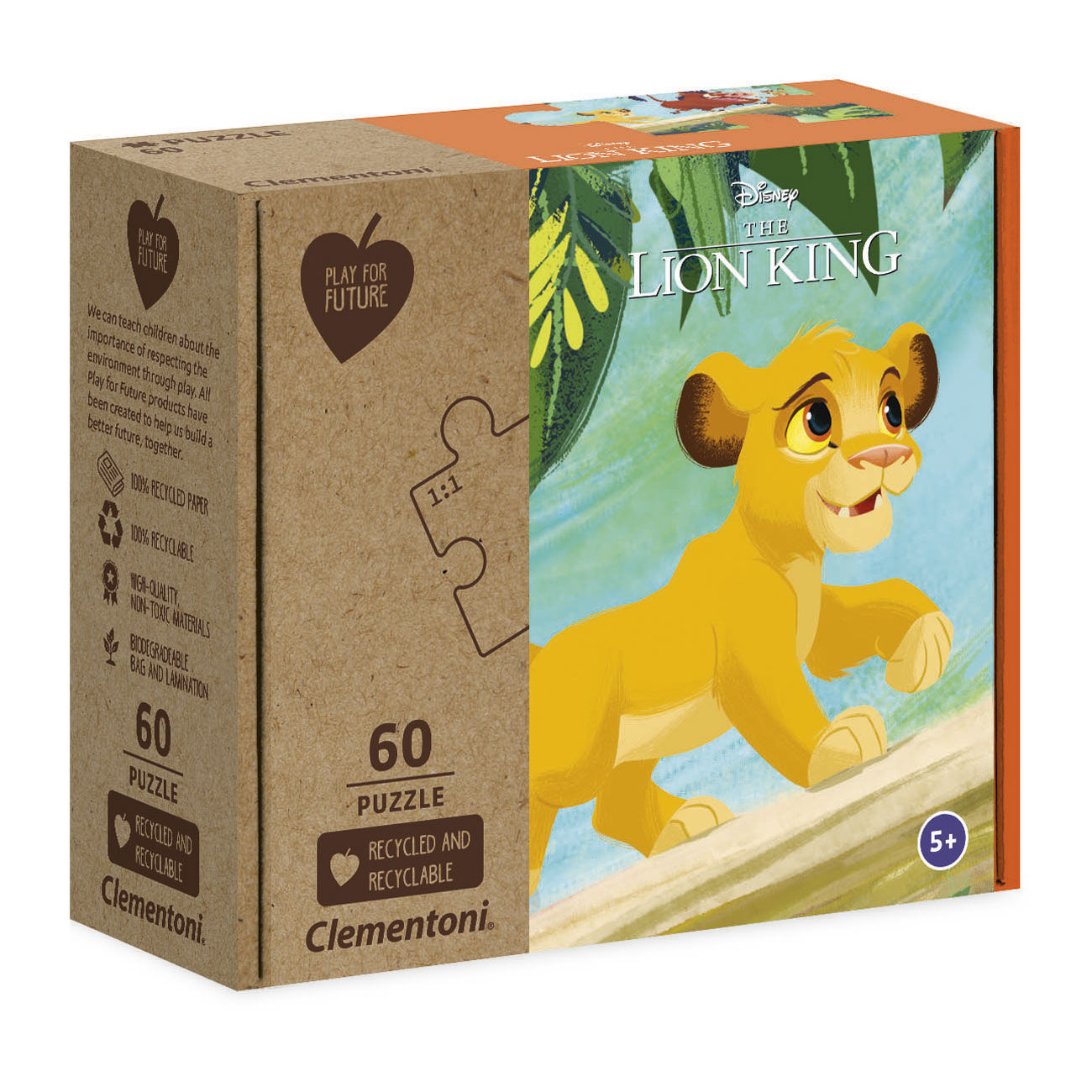 Clementoni Play for Future Puzzel - Lion King, 60st.