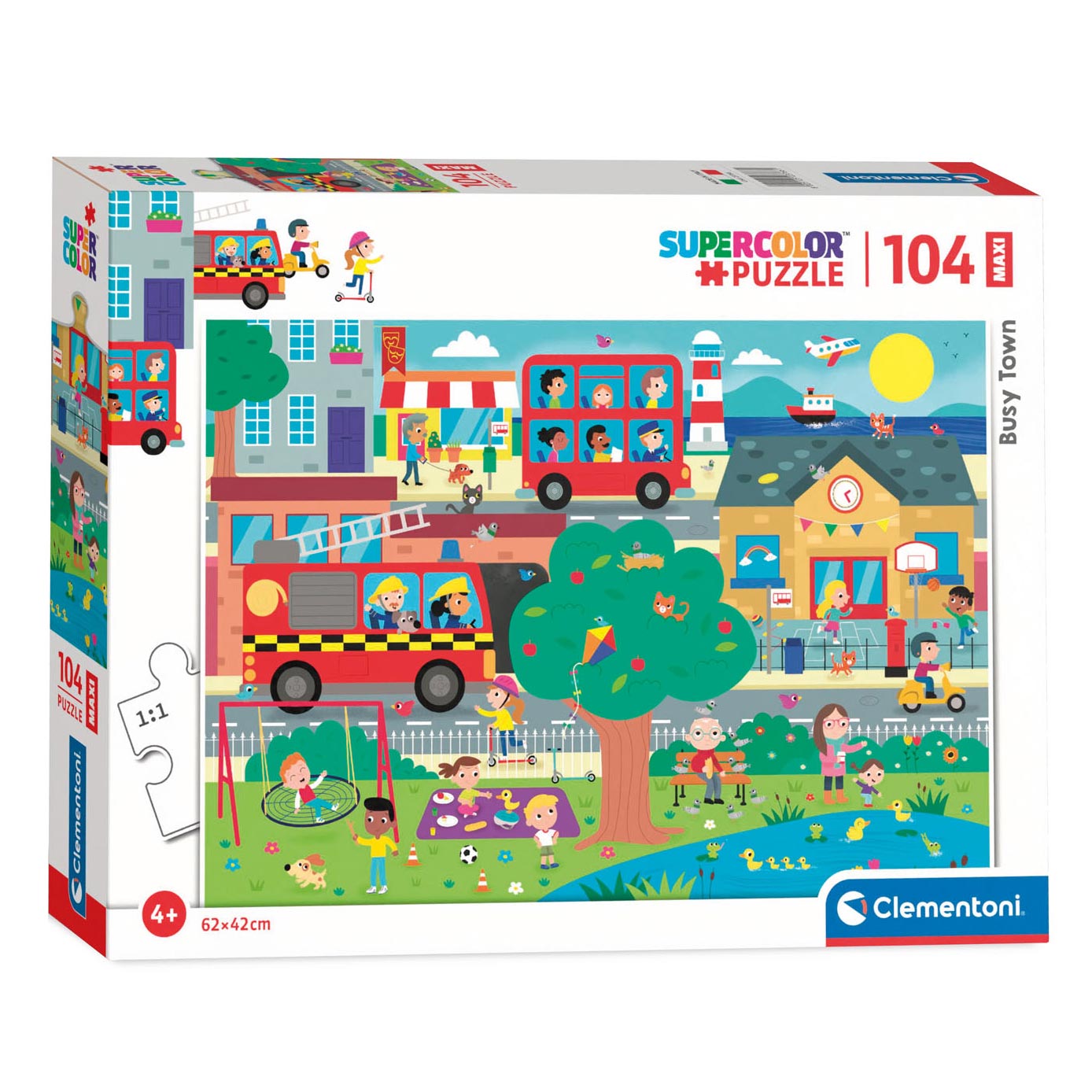 Clementoni Maxi Puzzel Drukke Stad, 104st. Clementoni Maxi Puzzel Drukke Stad, 104st.