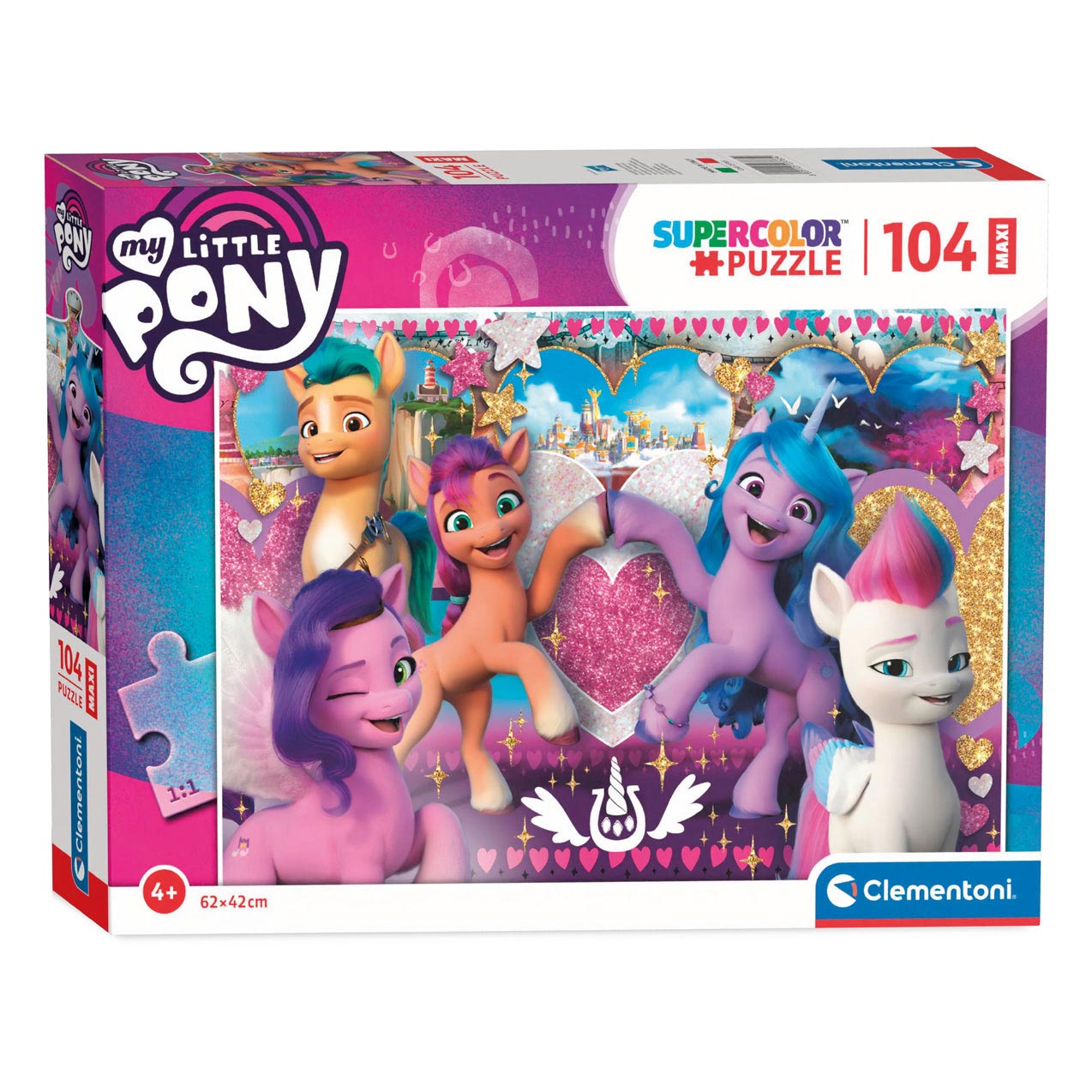 Clementoni Maxi Puzzel My Little Pony Hart, 104st. Clementoni Maxi Puzzel My Little Pony Hart, 104st.