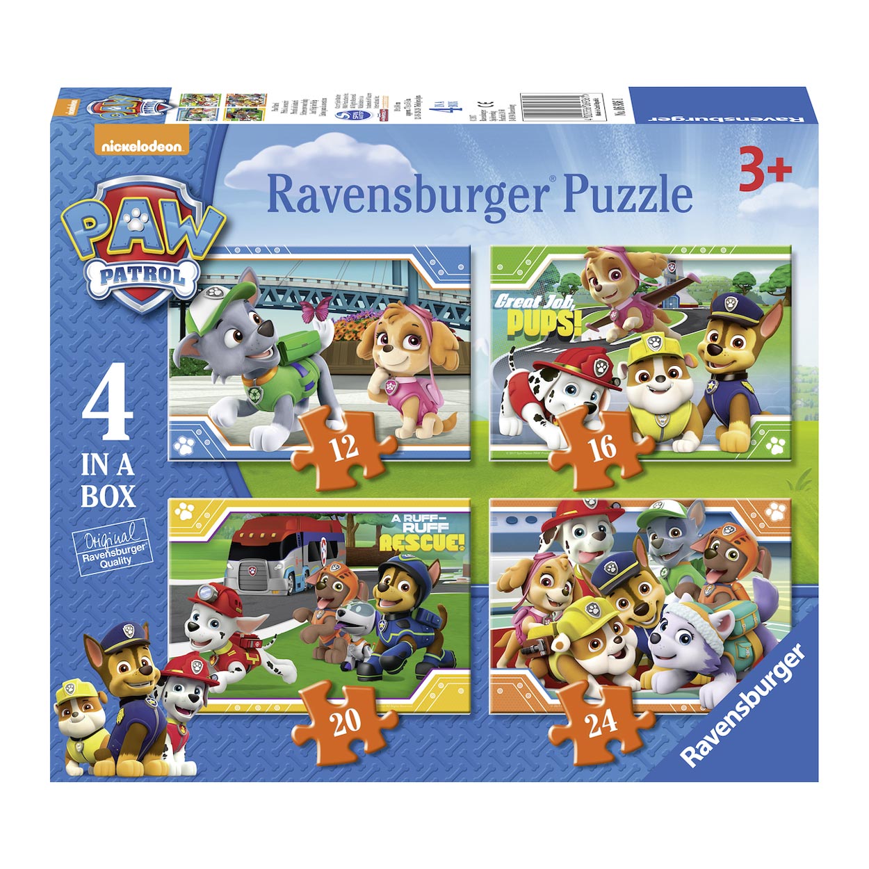 Paw Patrol Puzzel, 4in1 Paw Patrol Puzzel, 4in1