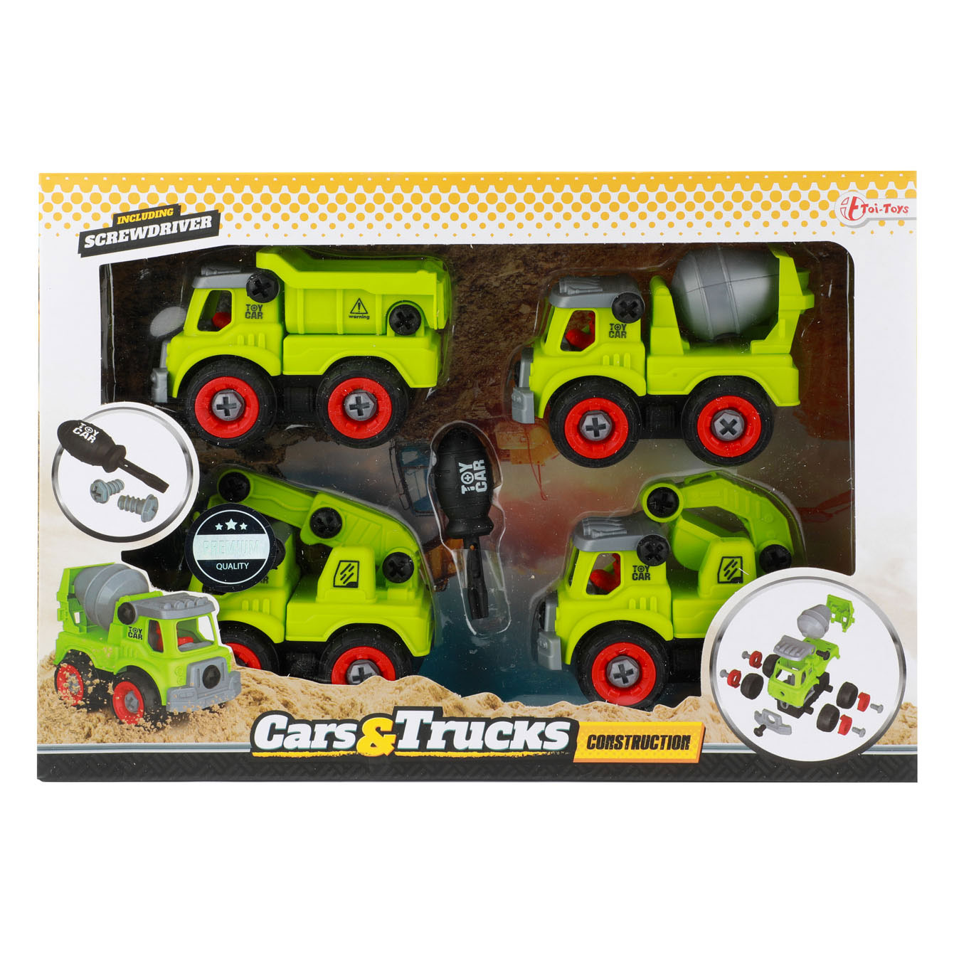 Cars & Trucks Bouwvoertuigen met Schroevendraaier
