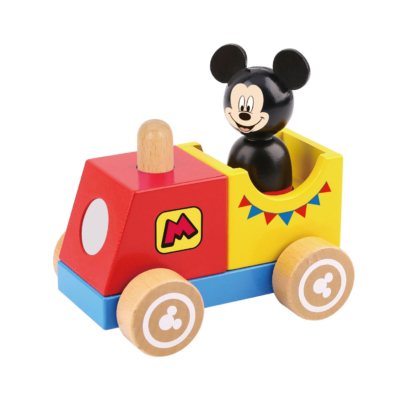 Disney Mickey Mouse Houten Stapeltrein, 4dlg.