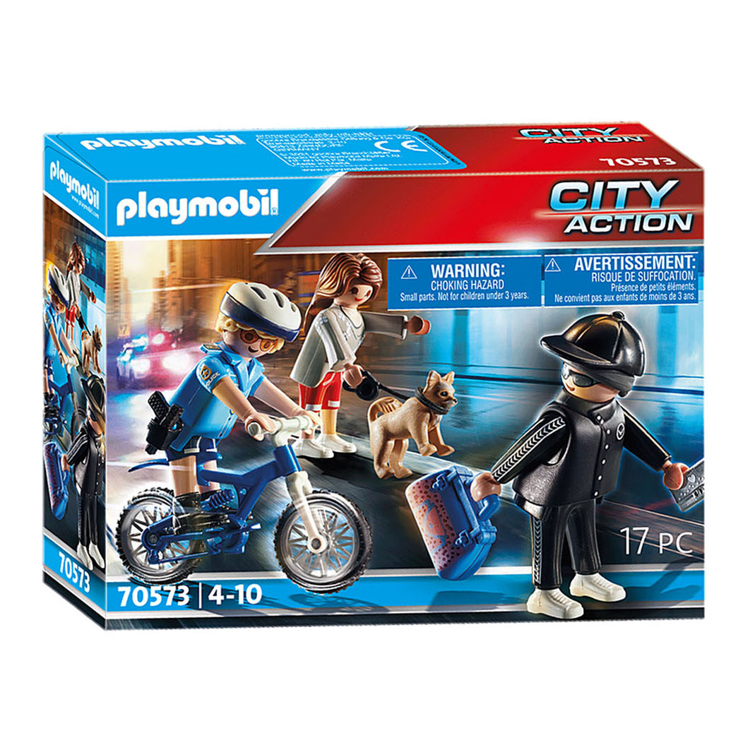 Playmobil City Action Politie Achtervolging van de Zakkenrol