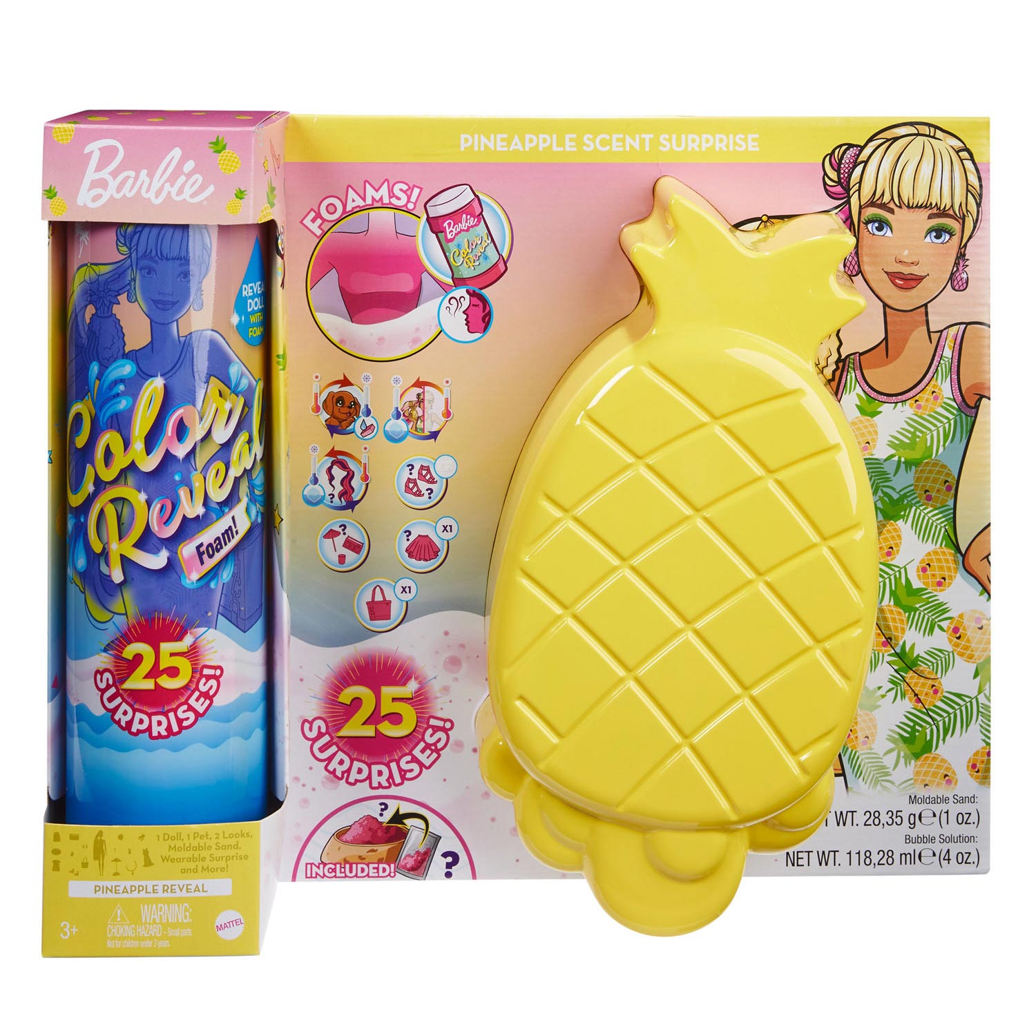 Barbie Color Reveal - Schuim Ananas
