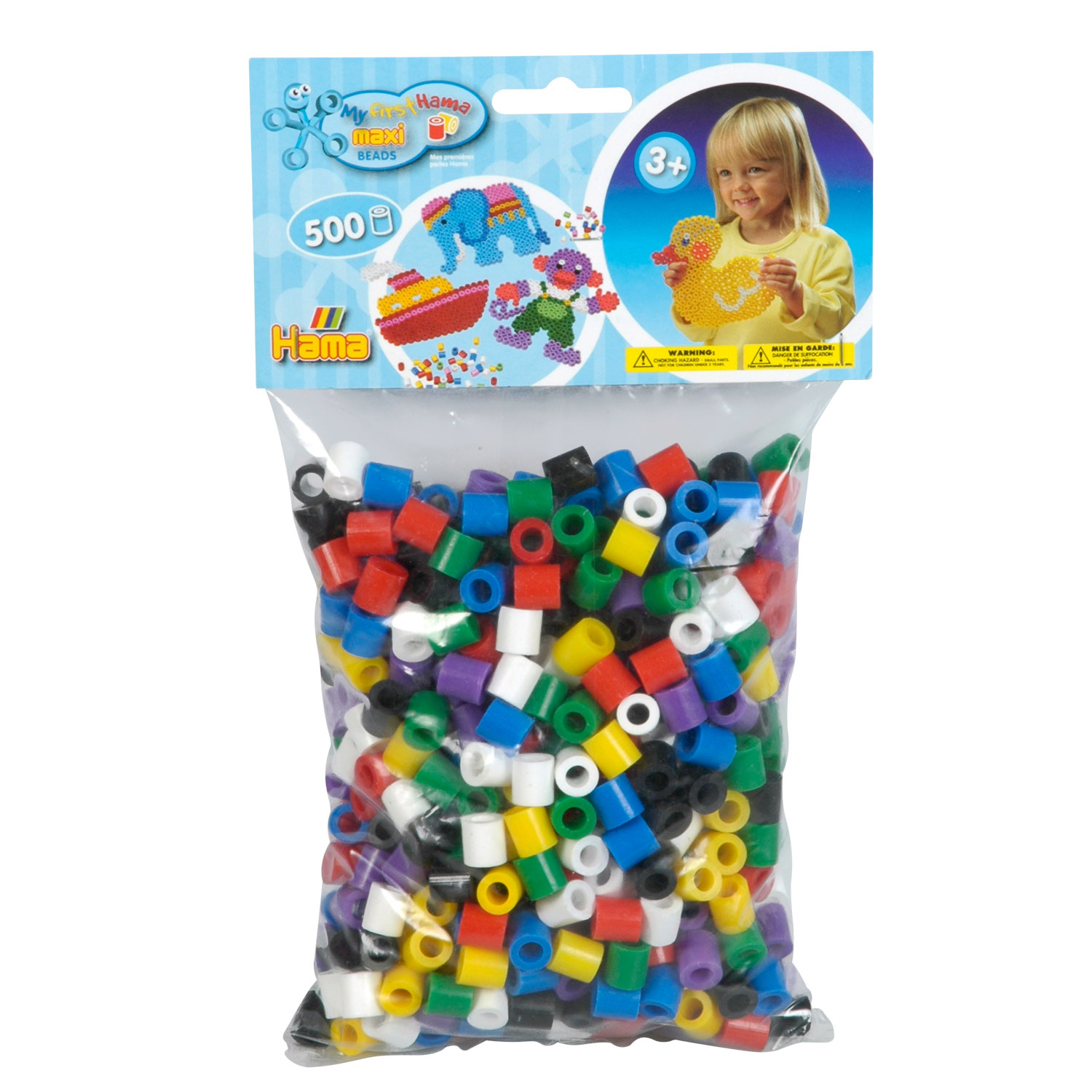 Hama Strijkkralenmix - Basis Maxi, 500st. Hama Strijkkralenmix - Basis Maxi, 500st.