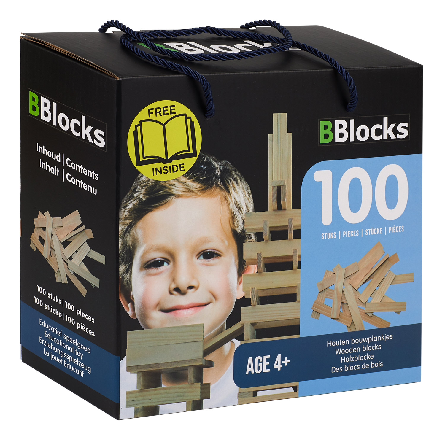 BBlocks Bouwplankjes Blank, 100dlg. BBlocks Bouwplankjes Blank, 100dlg.