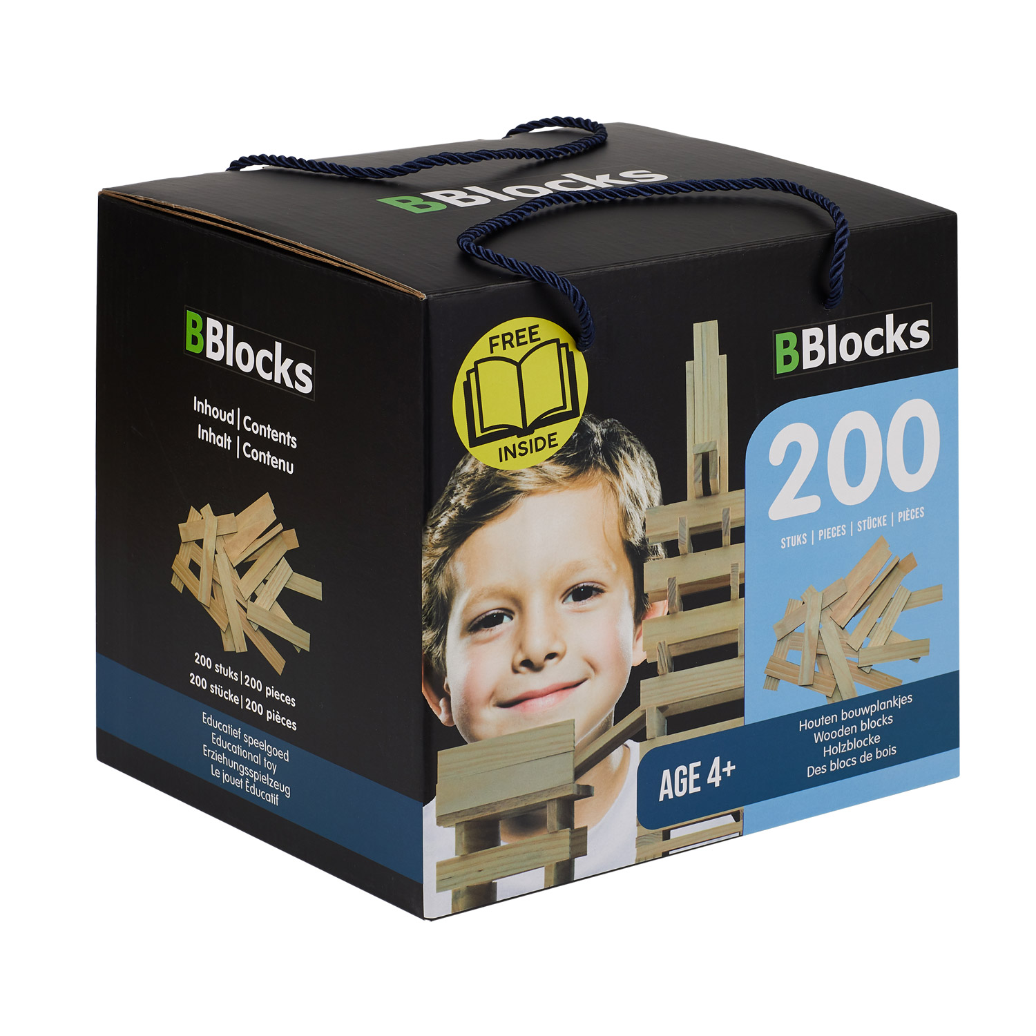 BBlocks Bouwplankjes Blank, 200dlg. BBlocks Bouwplankjes Blank, 200dlg.