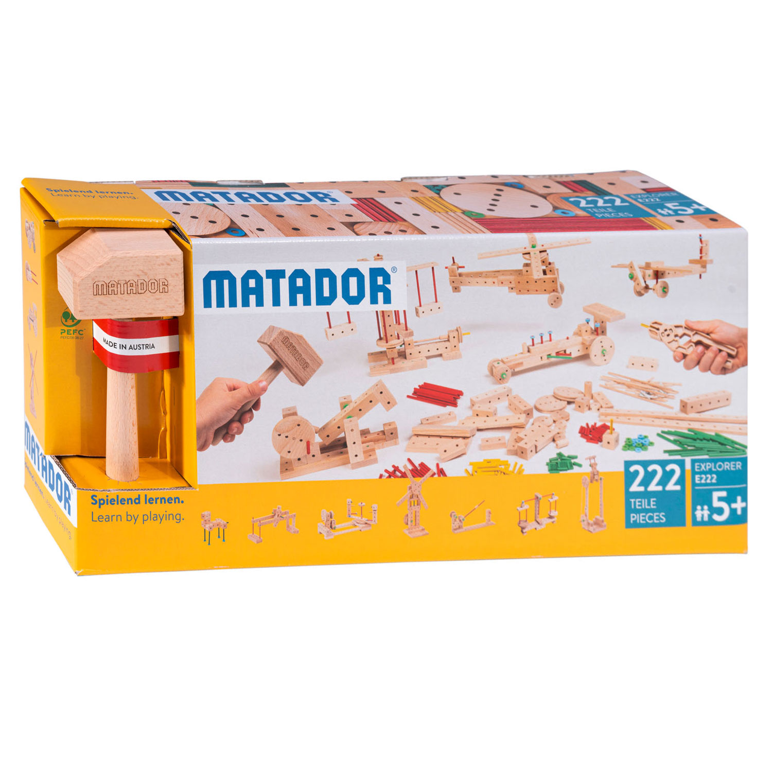 Matador Explorer E222 Constructieset Hout, 222dlg. Matador Explorer E222 Constructieset Hout, 222dlg.
