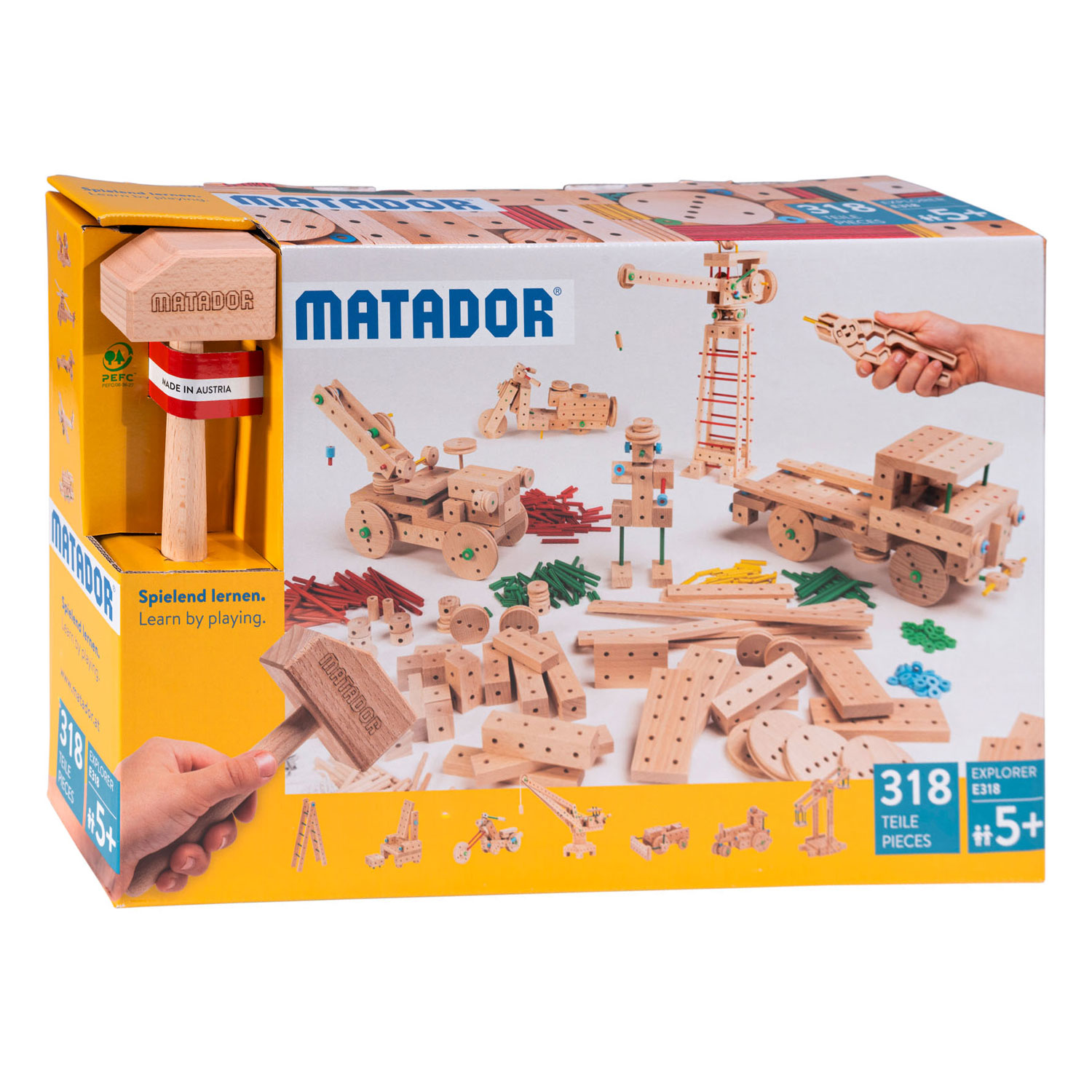 Matador Explorer E318 Constructieset Hout, 318dlg. Matador Explorer E318 Constructieset Hout, 318dlg.