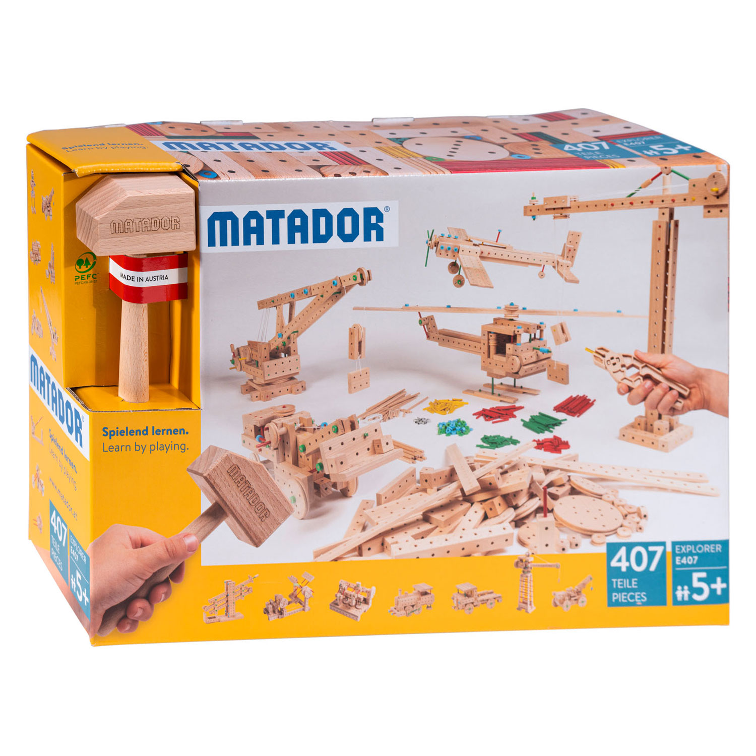 Matador Explorer E407 Constructieset Hout, 407dlg. Matador Explorer E407 Constructieset Hout, 407dlg.