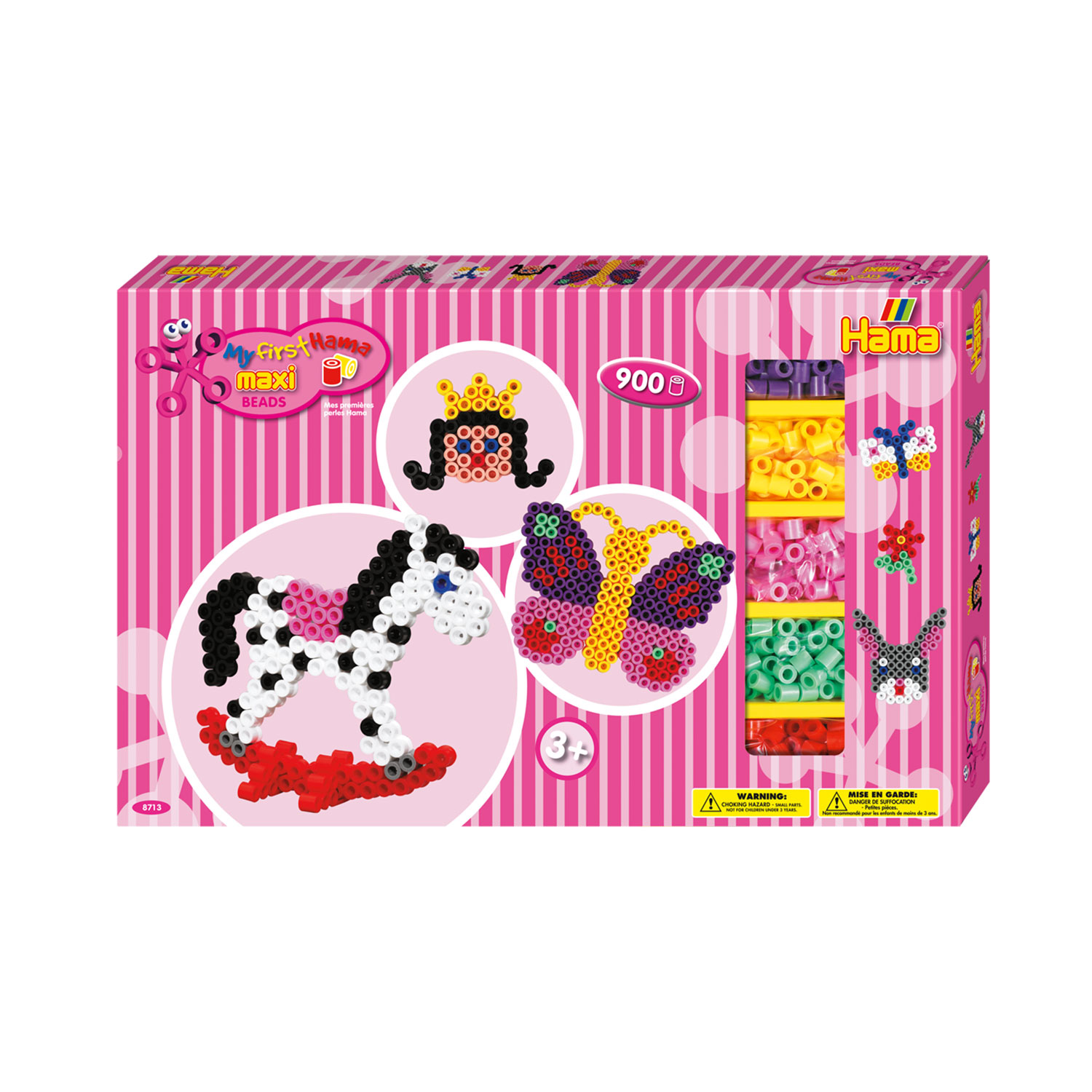 Hama Strijkkralenset Maxi - Roze, 900st. Hama Strijkkralenset Maxi - Roze, 900st.