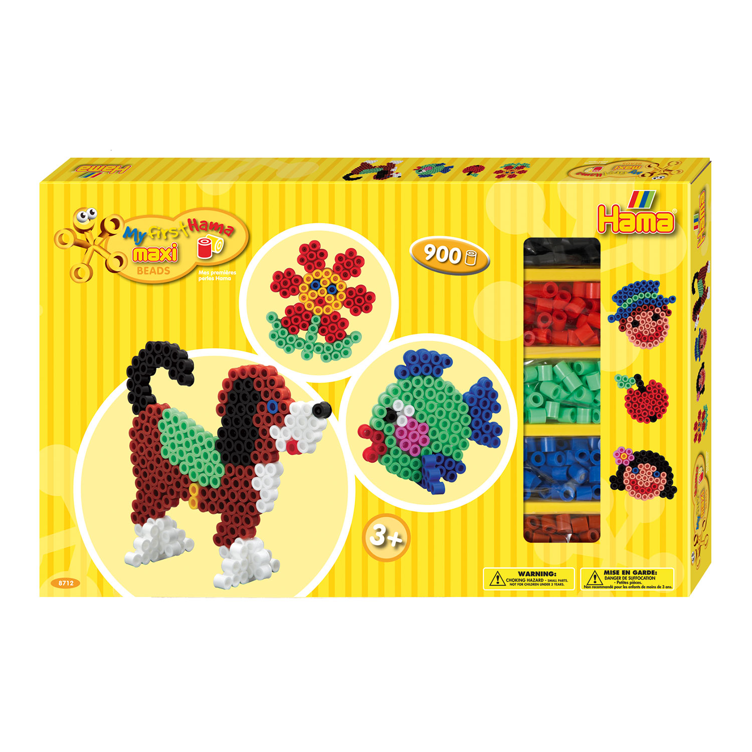Hama Strijkkralenset Maxi - Geel, 900st. Hama Strijkkralenset Maxi - Geel, 900st.