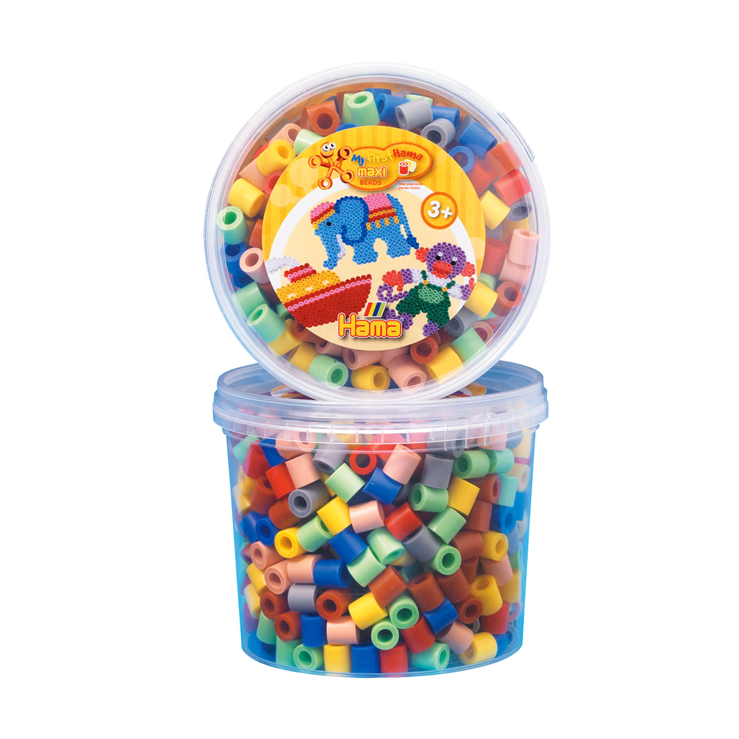 Hama Strijkkralen Maxi in Bak - Mix (069), 600st. Hama Strijkkralen Maxi in Bak - Mix (069), 600st.