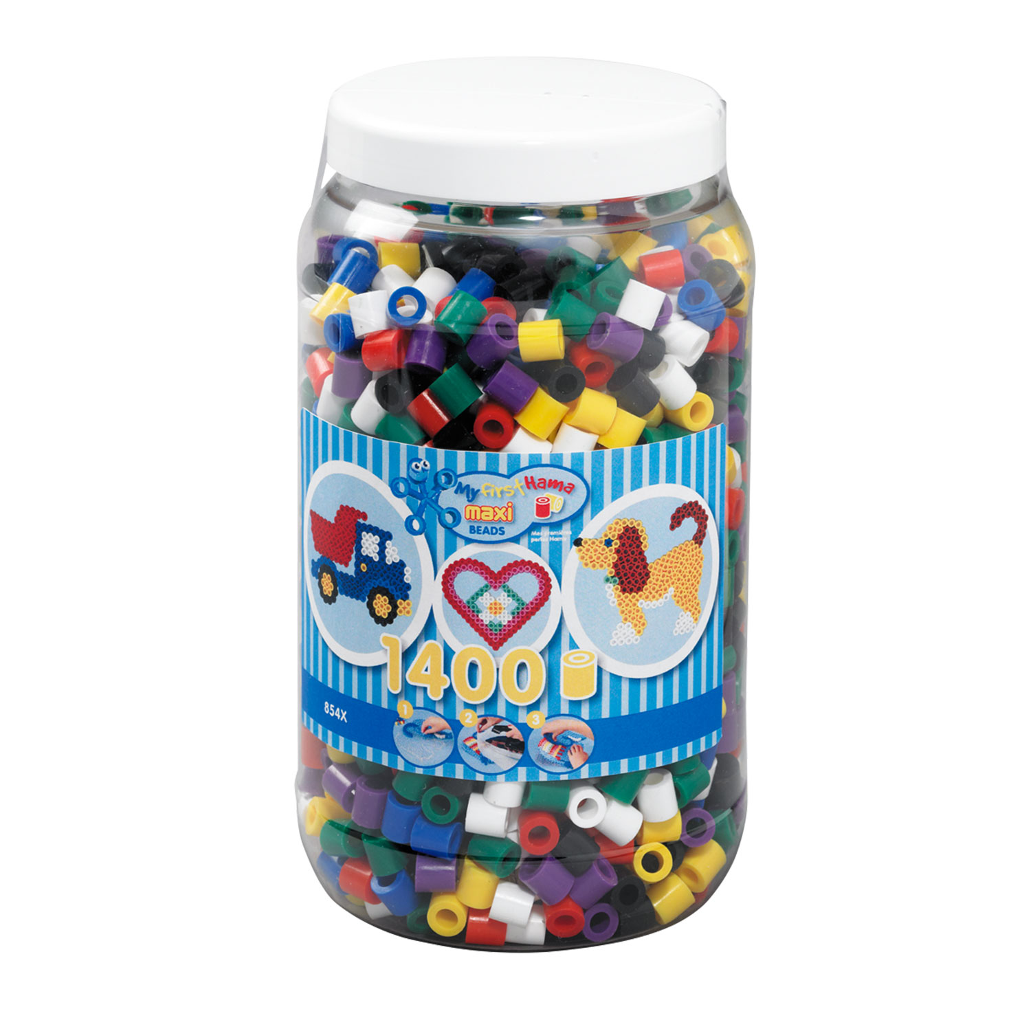 Hama Strijkkralen Maxi in Pot - Mix Standaard (00), 1400st. Hama Strijkkralen Maxi in Pot - Mix Standaard (00), 1400st.