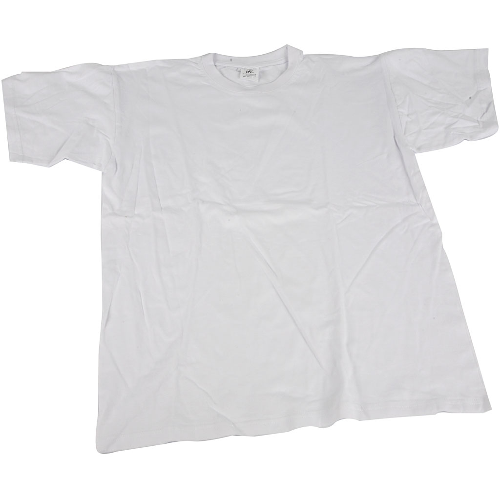 T-shirt Wit met Ronde Hals Katoen, 9-11 jaar